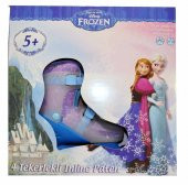 Frozen Elsa Paten Kask Dizlik Seti - 4 tekerlekli - 5
