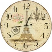 Ahşap Yuvarlak Dekoratif Duvar Saati 50x50 - 1