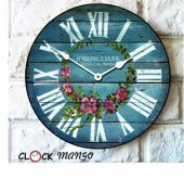 Ahşap Yuvarlak Dekoratif Duvar Saati 50x50 - 1
