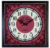 Ahşap Kare Dekoratif Duvar Saati 50x50 - 1
