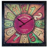 Ahşap Kare Dekoratif Duvar Saati 30X30 - 1