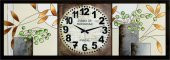 Ahşap Tablolu Dekoratif Duvar Saati 100X40 - 1