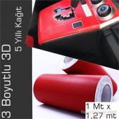 Kırmızı Karbon Kaplama 127 cm x 100 cm - 1