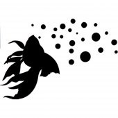 Duvar Süsü (Sticker) Balık  Desenli Duvar Çıkartması - 1
