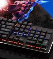 GAMEMAX GM-X560QU İngilizce Blue Switch RGB Mekanik Gaming Oyuncu Klavyesi - 2
