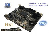 iNTEL H61 1155 SES+VGA+LAN DDR3 MOTHERBOARD ANAKART - 1