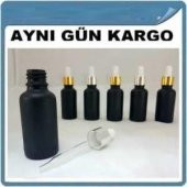 10 Adet,30 ml Damlalıklı Siyah Cam Şişe,Likit Şişesi,Boş Şişe - 1