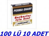 PERMA SHARP KIRIK JİLET USTURA BERBER 100 LÜ X 10 ADET - 1
