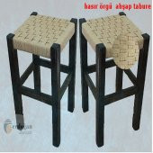 AHŞAP HASIR ÖRGÜ TABURE - 1