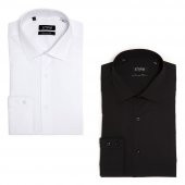 PINGÖMLEK KENSINGTON VESTA COMBO 5 İKİLİ ERKEK GÖMLEK BEYAZ,SİYAH - 1