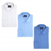 PINGÖMLEK KENSINGTON VESTA COMBO 22 ÜÇLÜ SET ERKEK GÖMLEK BEYAZ AÇIK MAVİ ORTA MAVİ - 1