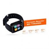 Berkev Akıllı Saat U8 Smart Watch Türkçe - Siyah thumbnail 5