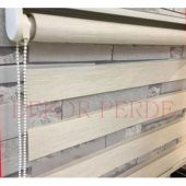 ENUYGUN FİYAT ZEBRA STOR PERDE BRİLLANT BAMBU KREM RENK - 1