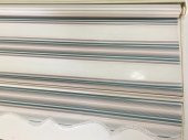 BRİLLANT ZEBRA STOR PERDE TAÇ ETEK OYGULU VİZON MİNT YEŞİLİ - 2
