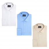 PINGÖMLEK KENSINGTON VESTA COMBO 23 ÜÇLÜ SET ERKEK GÖMLEK BEYAZ AÇIK MAVİ BEJ - 1