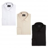 PINGÖMLEK KENSINGTON VESTA COMBO 29 ÜÇLÜ SET ERKEK GÖMLEK BEYAZ BEJ SİYAH - 1