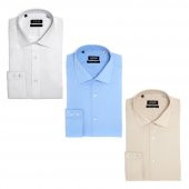 PINGÖMLEK KENSINGTON MONTELLO VESTA COMBO 32 ÜÇLÜ SET ERKEK GÖMLEK DESENLİ BEYAZ AÇIK MAVİ BEJ - 1