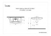 İDEVİT Vega 80CM Hilton Dolap Uyumlu Etejerli Lavabo 5 Yıl Garanti - 2