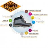 Scooter Z0869DBO Bordo 100 Deri  Su Geçirmez Bayan Bot Ayakkabı - 5