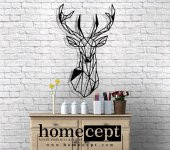 Homecept Geyik Geometrik Duvar Panosu - 1