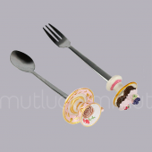 Fincanlı Kaşık Cupcakeli Çatal - 7