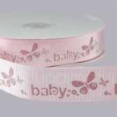 2,5cm X 50m Baby Yazılı Grogren Kurdela - 4