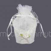 24 Adet Ağzı Üçgen Hasır Hediyelik Çanta Kese Çerezlik - 6