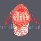 24 Adet Ağzı Üçgen Hasır Hediyelik Çanta Kese Çerezlik - 7