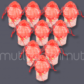 24 Adet Ağzı Üçgen Hasır Hediyelik Çanta Kese Çerezlik - 8