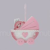 Pusette Bebek Keçe Kapı Süsü Küçük 13x13cm - 3