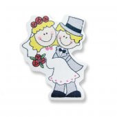 Ahşap Sticker Damadın Kucağında Gelin 12 Adet - 1
