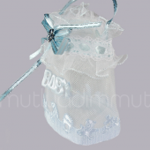 12 Adet 6x7cm Baby Yazılı Kumaş Hediyelik Çanta - 6