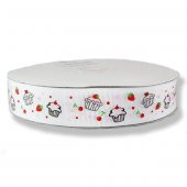 2,5cm X 50m Cupcake Motifli Grogren Kurdela - 2