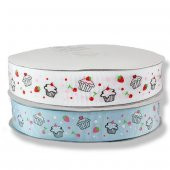 2,5cm X 50m Cupcake Motifli Grogren Kurdela - 3