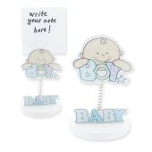 12 Adet Bebek Boy Sticker Ahşap Notluk - 1