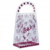 25 Adet 7x13cm Baby Yazılı Asetat Çanta - 1