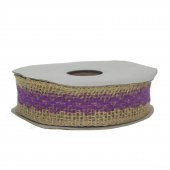 2,5cm X 4,5m Ortası Dantelli Doğal Rafya Kurdela - 2