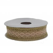 2,5cm X 4,5m Ortası Dantelli Doğal Rafya Kurdela - 5