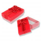 12 Adet Fiyonklu Çizgili Dikdörtgen Karton Kutu 5x8cm - 2