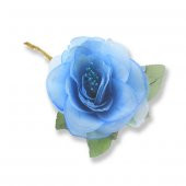 4 Adet 5,5cm Kumaş Çiçek Gül thumbnail 5