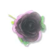 4 Adet 5,5cm Kumaş Çiçek Gül thumbnail 6