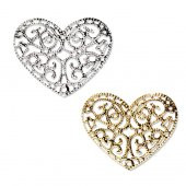 20 Adet 3,8x3,2cm Metal Kalp thumbnail 1