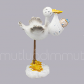 Kundakta Bebek Taşıyan Leylek Biblo 12 Adet - 2