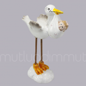 Kundakta Bebek Taşıyan Leylek Biblo 12 Adet - 3