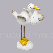 Kundakta Bebek Taşıyan Leylek Biblo 12 Adet - 5