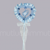 12 Adet Kumaş Fırfırlı Süslü Kalp Çubuk thumbnail 2