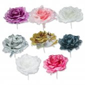 6 Adet 10cm  Kumaş Gül Çİçek - 1