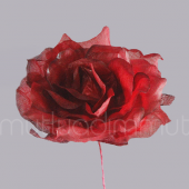 6 Adet 10cm  Kumaş Gül Çİçek - 7