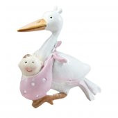 12 Adet 5.5cm Bebek Taşıyan Leylek Biblo - 1