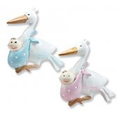 12 Adet 5.5cm Bebek Taşıyan Leylek Biblo - 3